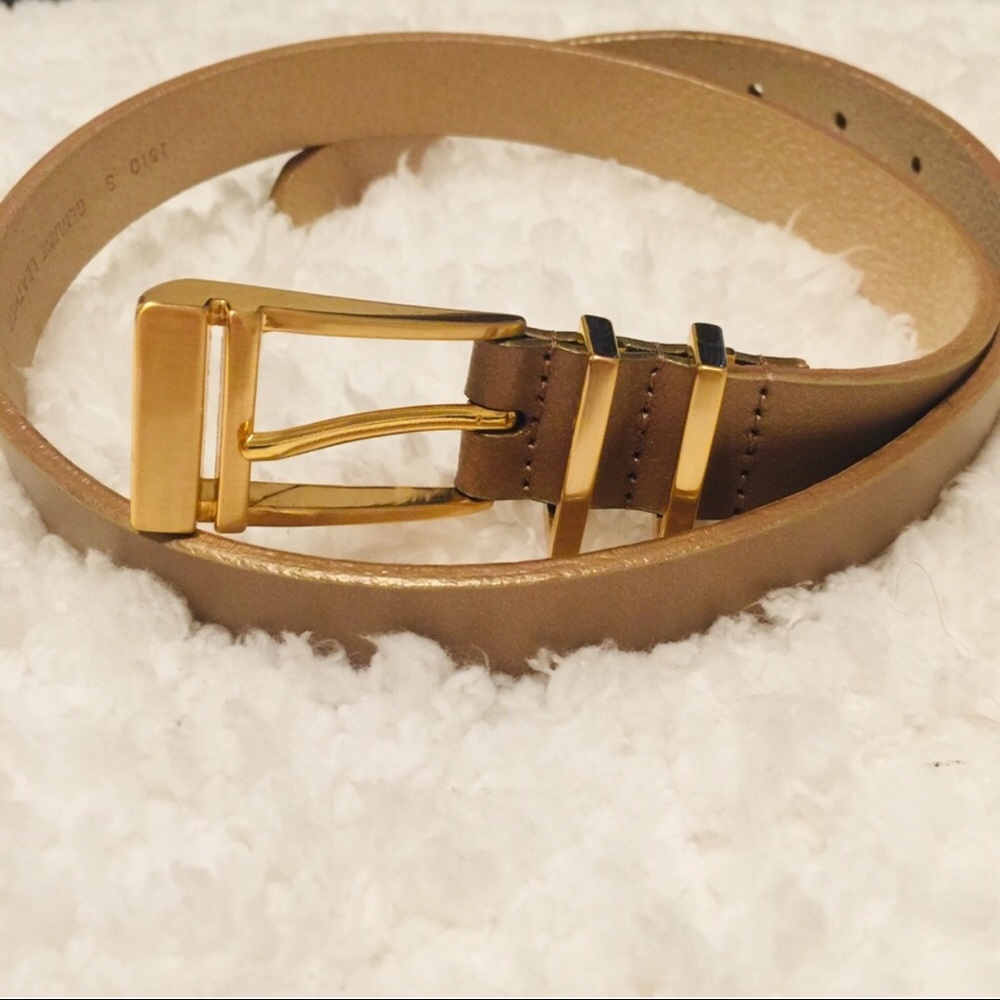 Genuine Leather Gold Belt